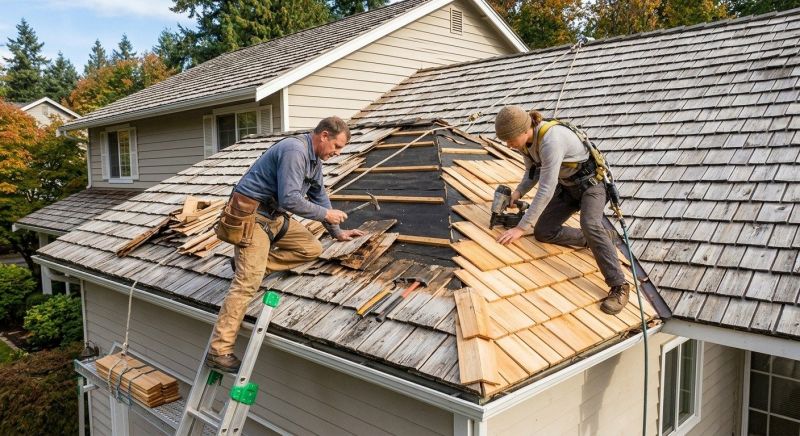 Cedar Shake Roof Repair in Fredericktown, OH