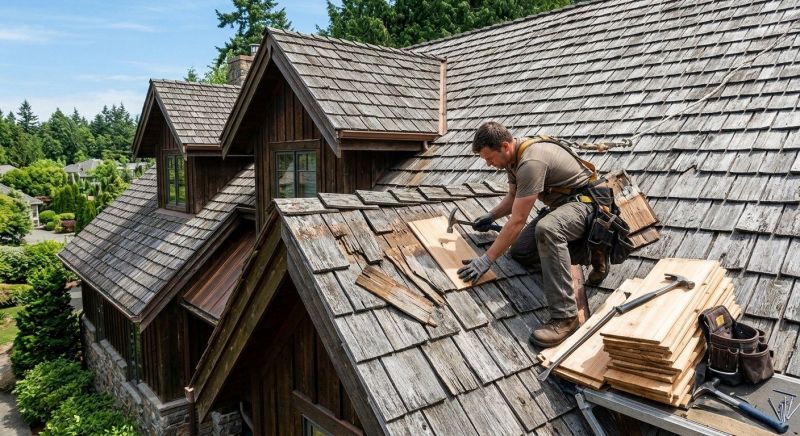 Cedar Shake Roof Repair in Fredericktown, OH