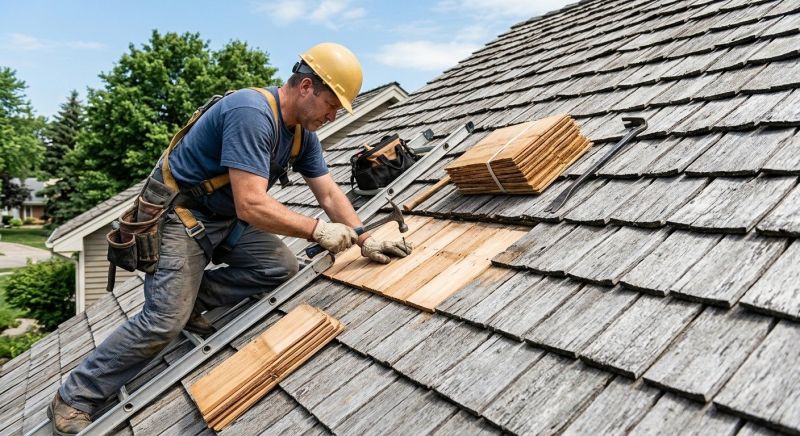 Cedar Shake Roof Repair in Sparta, OH