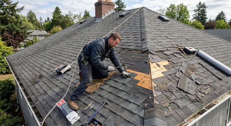 Damaged Roof Repair in Marion, OH
