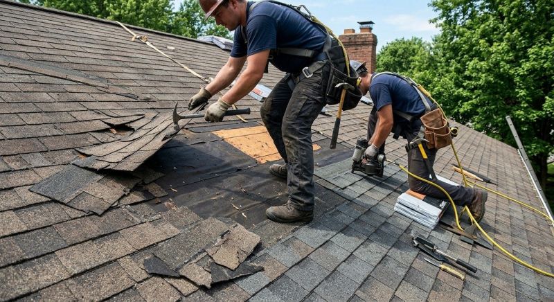 Damaged Roof Repair in Marion, OH