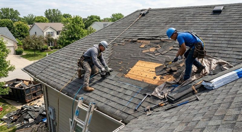 Damaged Roof Repair in Shelby, OH