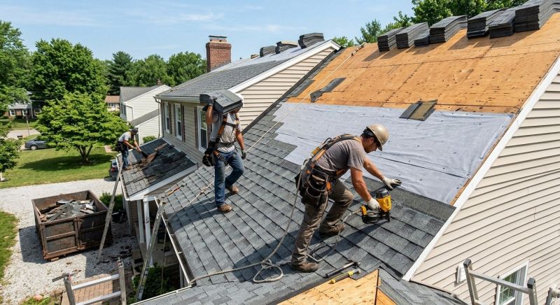 Hip Roof Shingle Replacement in Morrow County, OH