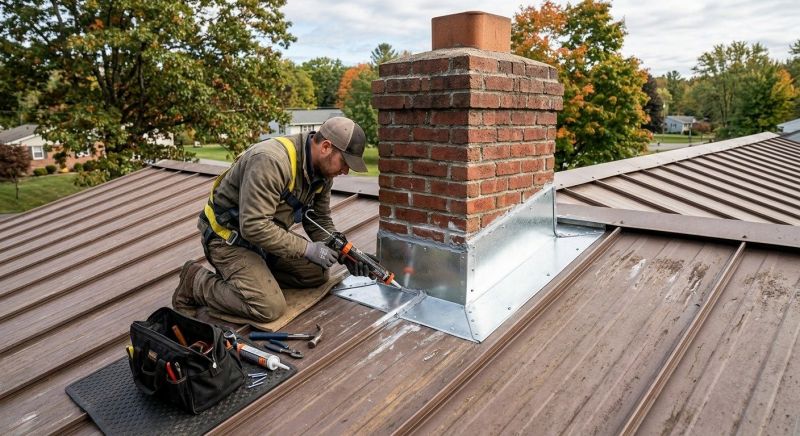 Metal Roof Flashing Repair in Morrow County, OH