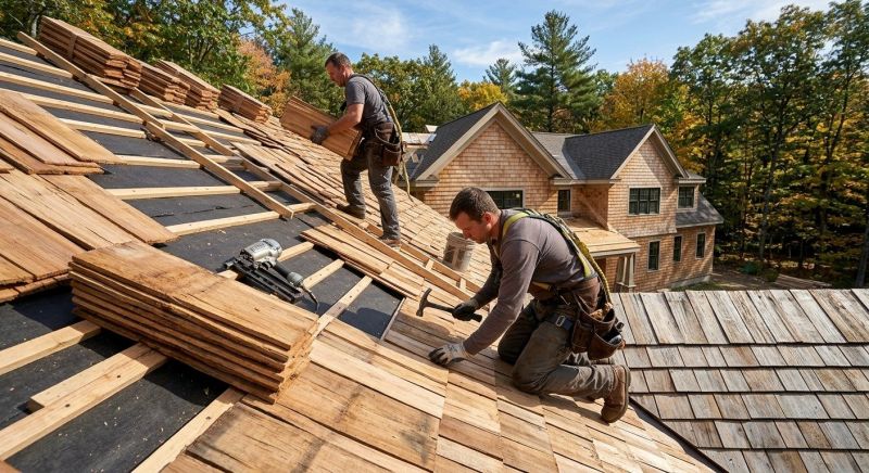 Natural Wood Roof Installation in Morrow County, OH