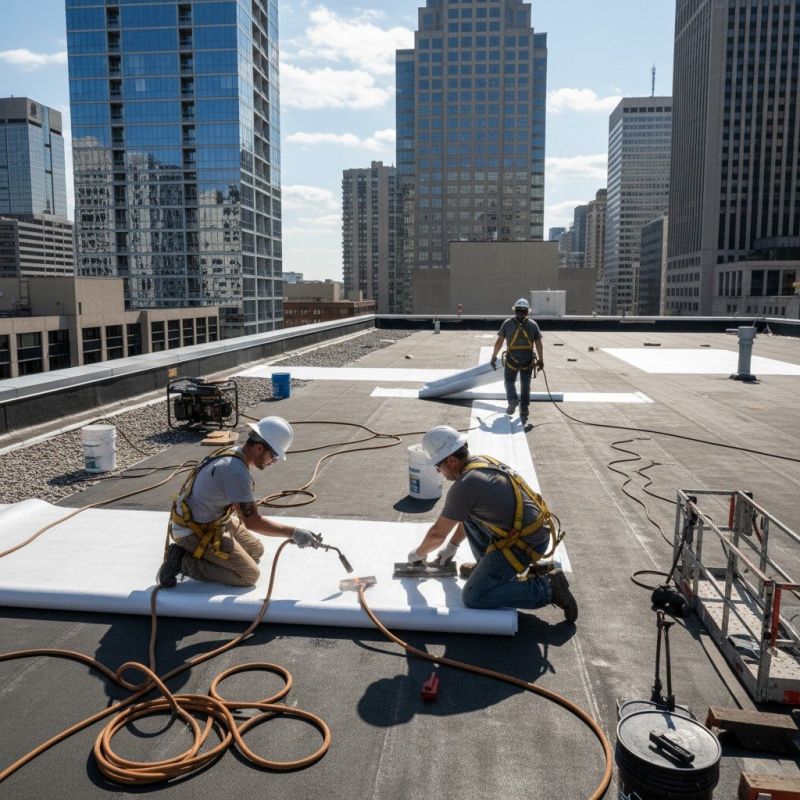 Single Ply Roof Repair in Centerburg, OH