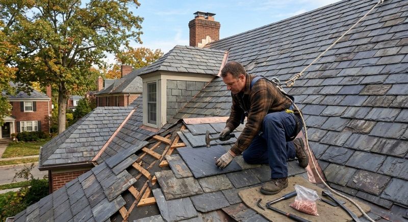 Slate Roof Repair in Fredericktown, OH
