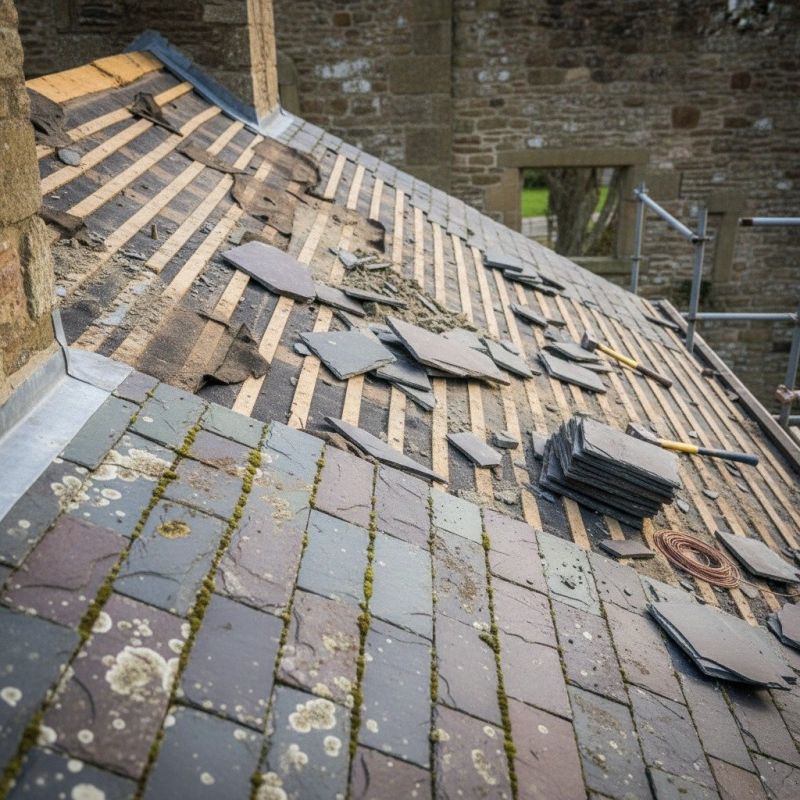 Slate Roof Replacement in Knox County, OH
