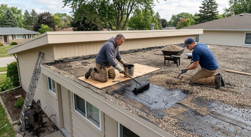 Tar And Gravel Roof Repair in Delaware County, OH