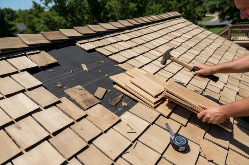 Wood Shake Roof Repair in Sunbury, OH