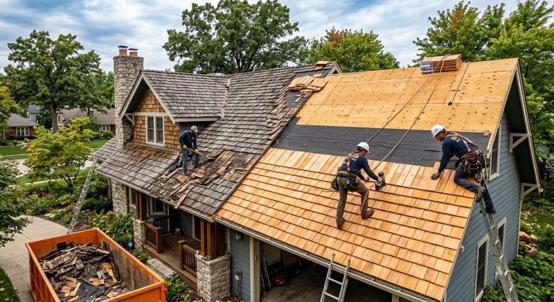 Wood Shake Roof Replacement in Crawford County, OH